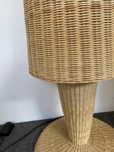  Gasparucci Italo Rattan Floor Lamp by Gasparucci Italo Italy 1980s