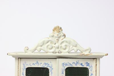  Gebr der Bing Antique Rare Dollhouse Miniature Gebr der Bing Enameled Tin Kitchen Cabinet 1890