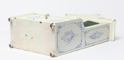  Gebr der Bing Antique Rare Dollhouse Miniature Gebr der Bing Enameled Tin Kitchen Cabinet 1890