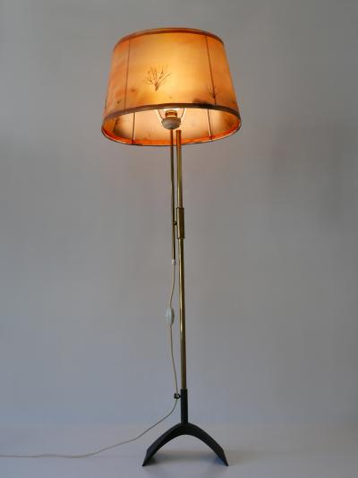  Gebr der Cosack Mid Century Modern Telescopic Floor Lamp by Gebr der Cosack Germany 1950s
