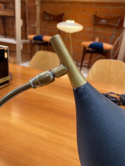  Gebr der Cosack Original modernist 1960s metal Table light made by Cosack Germany 1970s