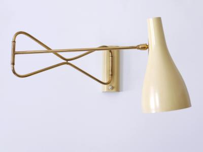  Gebr der Cosack Rare Elegant Mid Century Modern Wall Lamp 9590 28 by Cosack Germany 1950s