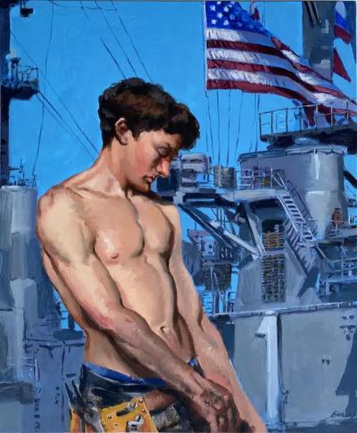  Geiler Gonzalez Cuban American Artist Geiler Gonzalez US Marine Painting Acrylic on Canvas