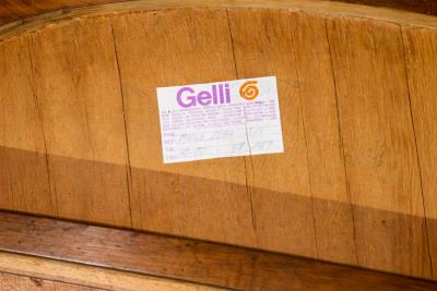  Gelli Ind stria de M veis Game Table in Wood Green Felt Gelli 1950s