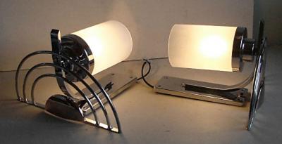  General Electric Four English Streamline Moderne Art Deco Sconces