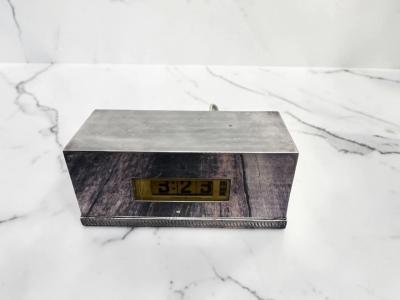  General Electric GE 1949 GE Telechron 8B22 Silver Plated Electric Desk Clock