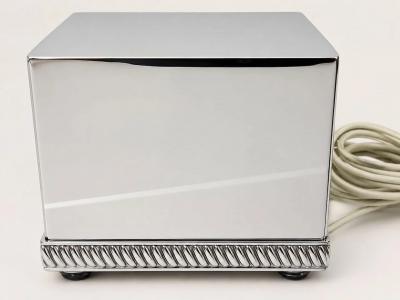  General Electric GE 1949 GE Telechron 8B22 Silver Plated Electric Desk Clock