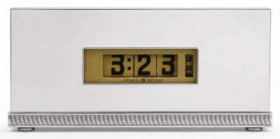  General Electric GE 1949 GE Telechron 8B22 Silver Plated Electric Desk Clock