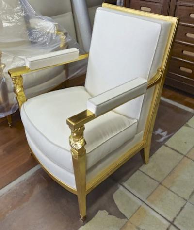  Genes Babut Genes Babut and Poillerat superb pair of French Neo classic chairs