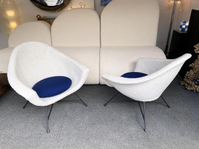  Genevieve Dangles Christian Defrance Pair of Armchairs 58 by Dangles Defrance for Burov France 1950s
