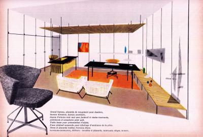  Genevieve Dangles Christian Defrance Rare swivel desk chair on casters