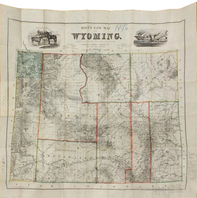  George L Holt HOLTS NEW MAP OF WYOMING COMPILED BY PERMISSION FROM OFFICIAL RECORDS