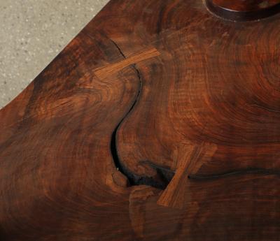  George Nakashima Woodworkers English Walnut Slab Coffee Table by George Nakashima