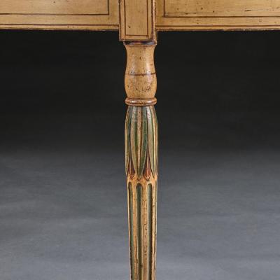  George Seddon Sons Painted Demi Lune Pier Table Likely by Seddon Sons and Sons and Shackleton