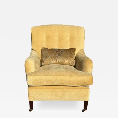  George Smith George Smith Beige Linen Upholstered Roll Arm Club Chair 1 of 2