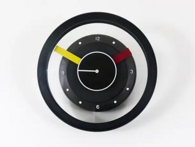  George Sowden Nathalie du Pasquier Postmodern Round Pop Art Desk or Table Clock Memphis Milano Style Italy 1990s
