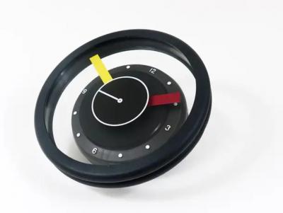  George Sowden Nathalie du Pasquier Postmodern Round Pop Art Desk or Table Clock Memphis Milano Style Italy 1990s