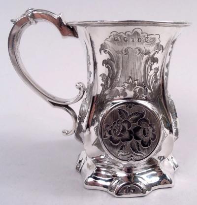  George Unite Antique English Victorian Classical Sterling Silver Baby Cup 1853