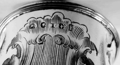  George Unite Antique English Victorian Classical Sterling Silver Baby Cup 1853