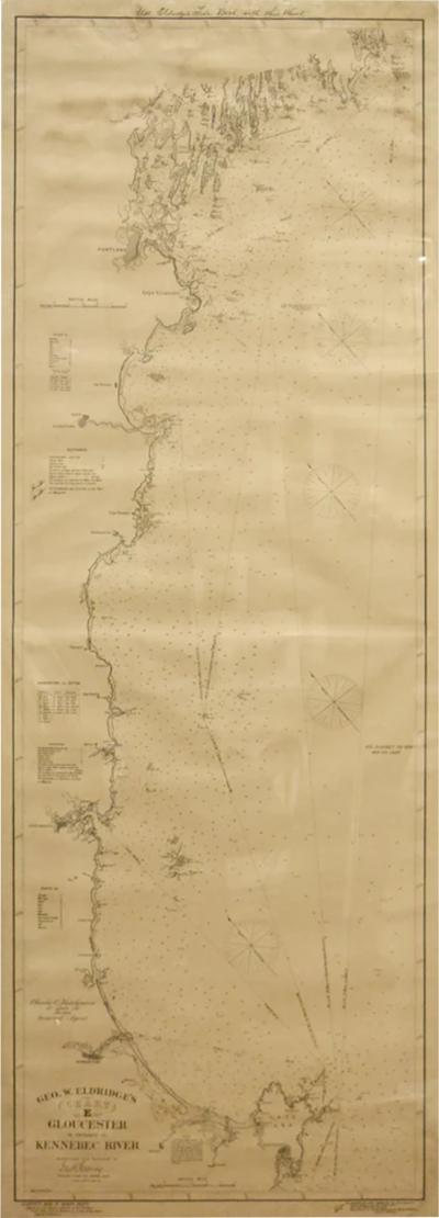  George W ELDRIDGE S CHART E GLOUCESTER TO ENTRANCE TO KENNEBEC RIVER