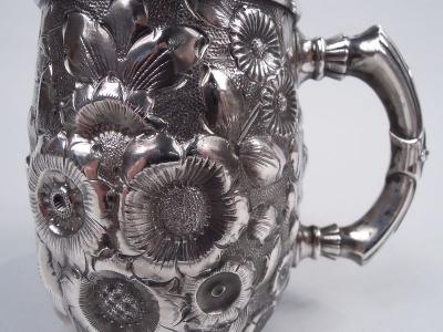  George W Shiebler Co Antique Shiebler Victorian Repousse Sterling Silver Baby Cup