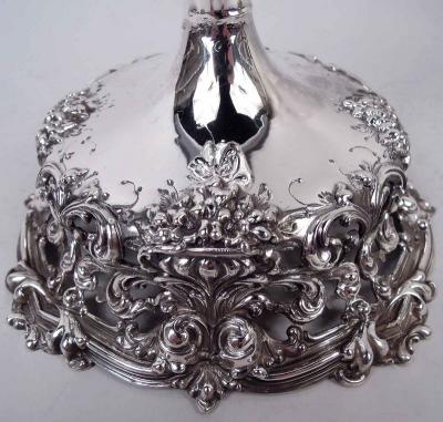  George W Shiebler Co Pair of Shiebler Victorian Classical Sterling Silver Candlesticks