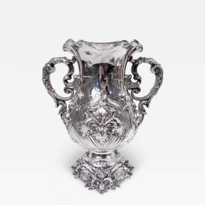  George W Shiebler Co Shiebler American Art Nouveau Sterling Silver Amphora Vase Wine Cooler