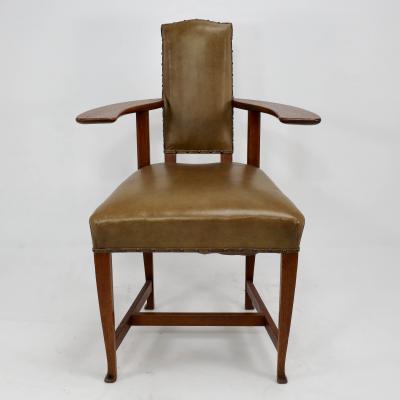  George Walton George Walton An Arts Crafts Glasgow School Oak Abingdon Armchair