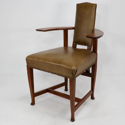  George Walton George Walton An Arts Crafts Glasgow School Oak Abingdon Armchair