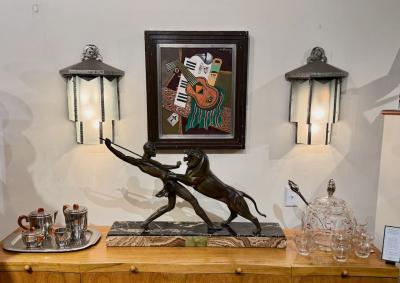  Georges Terzian Georges Terzian Cubism Expressionism Original Art Deco Style Painting