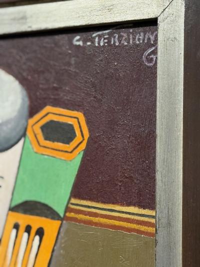  Georges Terzian Georges Terzian Cubism Expressionism Original Art Deco Style Painting