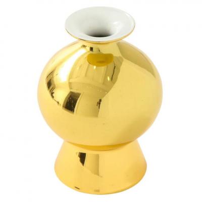  Gerold Porzellan Gerold Porzellan Vase Porcelain Metallic Gold Signed