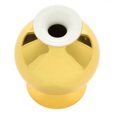  Gerold Porzellan Gerold Porzellan Vase Porcelain Metallic Gold Signed