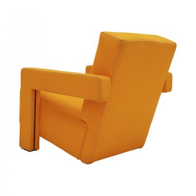  Gerrit Thomas Rietveld 20th Century Thomas Rietveld Orange Wool Fabric Pair Of Utrecht Armchairs 1935