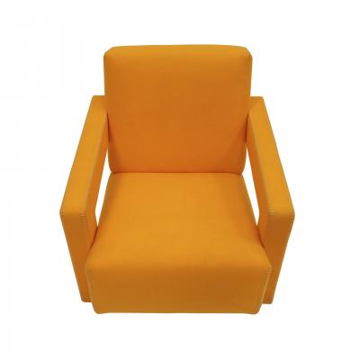 Gerrit Thomas Rietveld 20th Century Thomas Rietveld Orange Wool Fabric Pair Of Utrecht Armchairs 1935