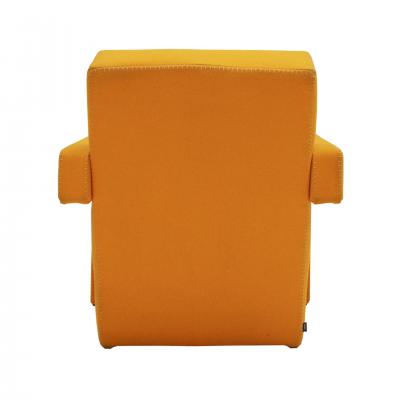  Gerrit Thomas Rietveld 20th Century Thomas Rietveld Orange Wool Fabric Pair Of Utrecht Armchairs 1935