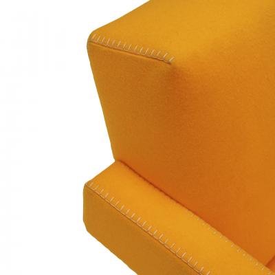  Gerrit Thomas Rietveld 20th Century Thomas Rietveld Orange Wool Fabric Pair Of Utrecht Armchairs 1935