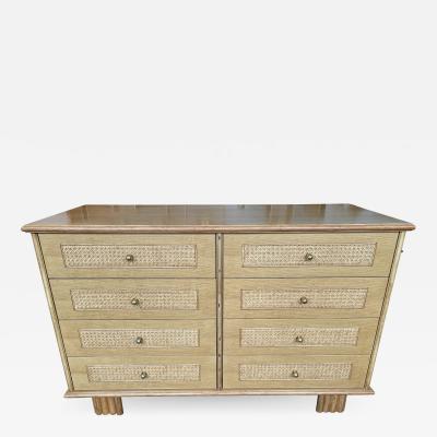  Gervasoni Wood and Cane Chest of Drawers by Gervasoni Italy 1970s