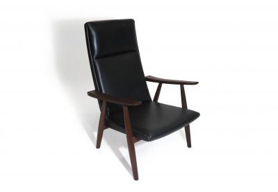  Getama Hans Wegner for Getama High back in Black Leather