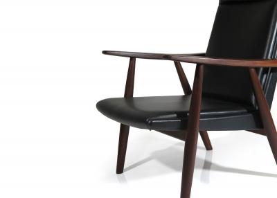  Getama Hans Wegner for Getama High back in Black Leather