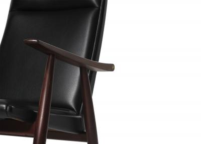  Getama Hans Wegner for Getama High back in Black Leather