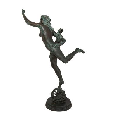  Giambologna Pair of patinated bronze sculptures of Fortuna and Mercury after Giambologna