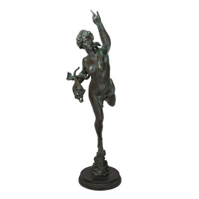  Giambologna Pair of patinated bronze sculptures of Fortuna and Mercury after Giambologna