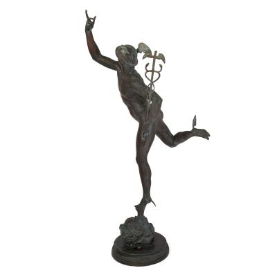  Giambologna Pair of patinated bronze sculptures of Fortuna and Mercury after Giambologna