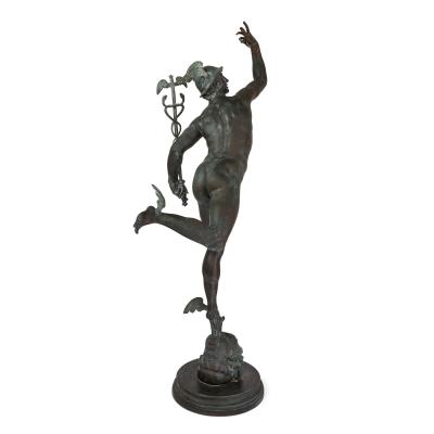  Giambologna Pair of patinated bronze sculptures of Fortuna and Mercury after Giambologna