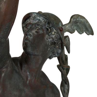  Giambologna Pair of patinated bronze sculptures of Fortuna and Mercury after Giambologna