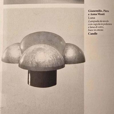  Gianemilio Piero Anna Monti Luna table lamp designed by Gianemilio Piero and Anna Monti design