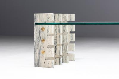  Gianfranco Ferr Home Fitzroy Travertine Coffee Table by Gianfranco Ferr Home Italy 2010s