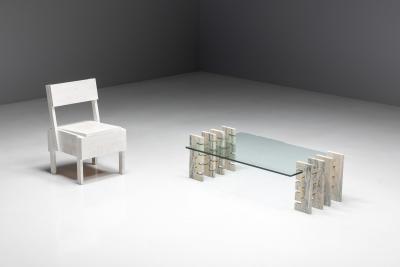  Gianfranco Ferr Home Fitzroy Travertine Coffee Table by Gianfranco Ferr Home Italy 2010s