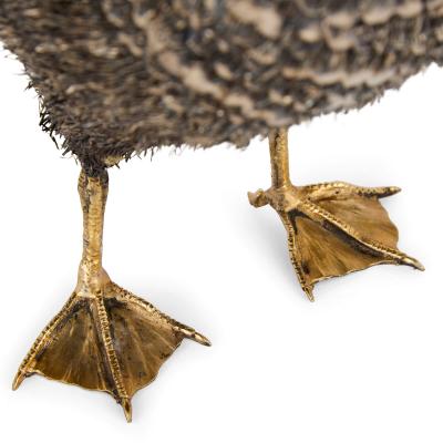  Gianmaria Buccellati Italian Silver Furry Duck Sculpture by Buccellati